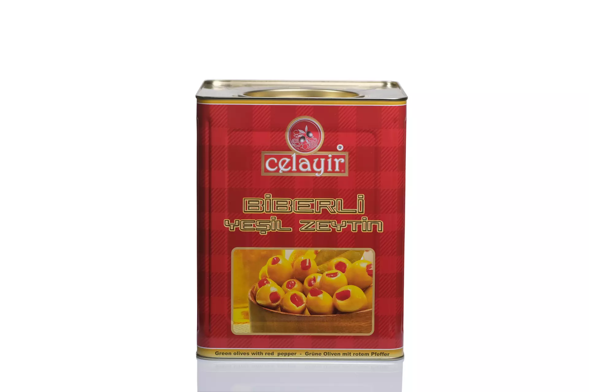 10 Kg Tin Pepper Stuffed Green Olives